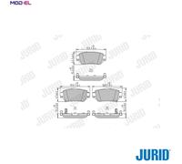 JURID 573658J Brake pad set