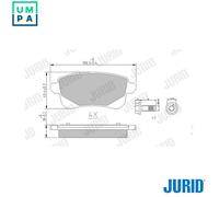 JURID 573660J Brake pad set