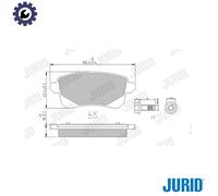 JURID 573660J Brake pad set