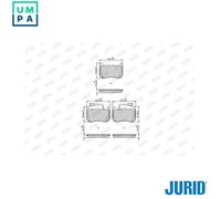 BRAKE PAD SET DISC BRAKE 573665J FOR ALFA ROMEO 552 73 835 2.0L 4cyl GIULIA
