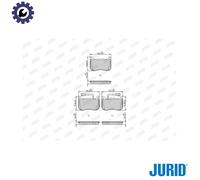 BRAKE PAD SET DISC BRAKE 573665J FOR ALFA ROMEO 552 73 835 2.0L 4cyl GIULIA