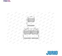 BRAKE PAD SET DISC BRAKE 573665J FOR ALFA ROMEO 552 73 835 2.0L 4cyl GIULIA