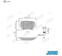 JURID 573667J Brake pad set