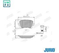 JURID 573667J Brake pad set