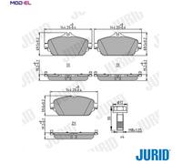 Jurid Brake Pad Set 573671J - Disc Brake for Mercedes-Benz W205/A205/C205/S205/W213
