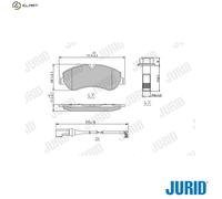 BRAKE PAD SET DISC BRAKE 573690J FOR FORD TRANSIT/CUSTOM/V362/Van/Bus/V363 2.2L
