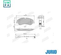 BRAKE PAD SET DISC BRAKE 573690J FOR FORD TRANSIT/CUSTOM/V362/Van/Bus/V363 2.2L