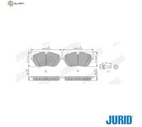JURID 573697J Brake pad set
