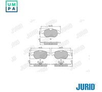 JURID 573723J Brake pad set