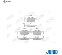 JURID 573723J Brake pad set