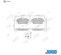 JURID 573733J Brake pad set