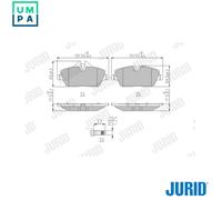 JURID 573733J Brake pad set