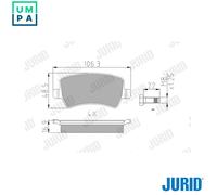 JURID 573748J Brake pad set