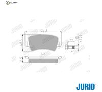 JURID 573748J Brake pad set