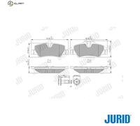 BRAKE PAD SET DISC BRAKE 573763J FOR MINI B37 C15 A 1.5L B3815/B3615A 1.5L 3cyl