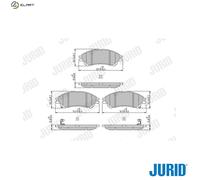 JURID 573777J Brake pad set