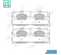 JURID 573786J Brake pad set