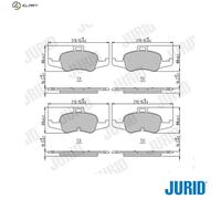 JURID 573786J Brake pad set