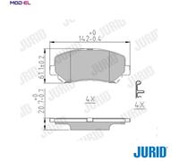 New Brake Pad Set, disc brake for JEEP:CHEROKEE,CHEROKEE SUV 68225170AA