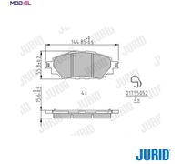 BRAKE PAD SET DISC BRAKE 573788J FOR TOYOTA HILUX/VIII/Pickup/REVO 2.4L 4cyl