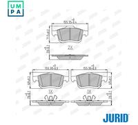 JURID 573806J Brake pad set