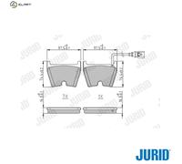 Jurid Brake Pad Set 573809J - Disc Brake - Fits Audi A3 Sportback RS3 Quattro