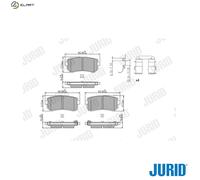 JURID 573830J Brake pad set