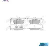 JURID 573837J Brake pad set