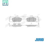 JURID 573837J Brake pad set