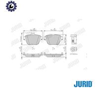 Brake pads 573845J JURID for MERCEDES-BENZ E-CLASS E-CLASS T-Model E-CLASS Coupe