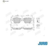 Brake pads 573845J JURID for MERCEDES-BENZ E-CLASS E-CLASS T-Model E-CLASS Coupe
