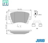 JURID 573846J Brake pad set
