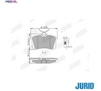 Jurid Brake Pads Rear Fits Audi Citroen MG Peugeot Renault Seat Skoda VW 15-25
