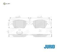 BRAKE PAD SET DISC BRAKE 573852J FOR VW FUSCA BORA/IV JETTA/VI/CLASICO BEETLE