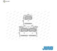 Jurid Brake Pads Front Fits Alfa Fiat 4C Spider 500 595 695 MiTo Punto Evo 08-25