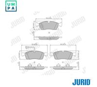 Jurid Brake Pad Set 574161J for Maserati Levante SUV (M156D/156E 3.0L)