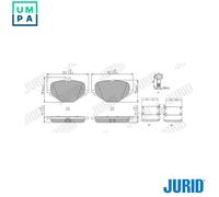 BRAKE PAD SET DISC BRAKE 574164J FOR MERCEDES-BENZ 256.M930/830 M256.930 3.0L