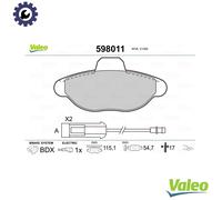 BRAKE PAD SET DISC BRAKE 598011 FOR FIAT 176B1.000/B4.000 1.2L 4cyl PUNTO
