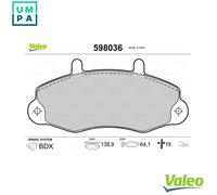 BRAKE PAD SET DISC BRAKE 598036 FOR FORD AUSTRALIA TRANSIT/Van/Bus 4EB 2.5L 4cyl
