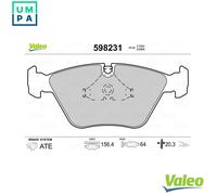 VALEO 598231 Brake pad set