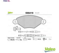 BRAKE PAD SET DISC BRAKE 598419 FOR CITROEN C5/Van/Break/II 6FZ /6FY 1.7L 4cyl