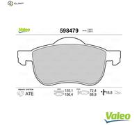 VALEO 598479 Brake pad set