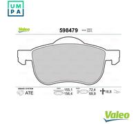 VALEO 598479 Brake pad set