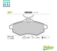 VALEO 598500 Brake pad set