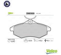VALEO 598500 Brake pad set
