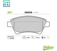 VALEO 598558 Brake pad set
