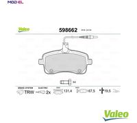 VALEO 598662 Brake pad set