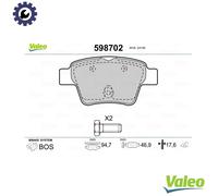 BRAKE PAD SET DISC BRAKE 598702 FOR PEUGEOT 207/Hatchback/Van/SW/CC 307/Break