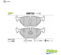 VALEO 598753 Brake pad set
