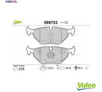 VALEO 598753 Brake pad set